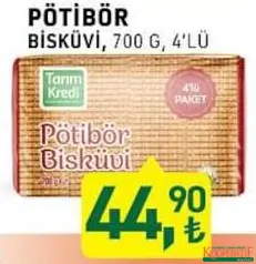 TARIM KREDİ PETİBÖR BİSKÜVİ 700 G 4'LÜ TARIM KREDİ PETİBÖR BİSKÜVİ 700 G 4'LÜ